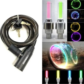 Resim Anahtarlı Dayanıklı Bisiklet Kilidi + Hediye Hareket Sensörlü LED Sibop Işığı – 70 cm 
