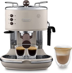 Resim Ecov 311.BG Icona Vintage Manuel Barista Tipi Bej Espresso ve Cappuccino Kahve Makinesi 