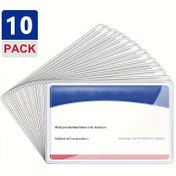 Resim 10 Adet Premium Şeffaf Kart Koruyucular - Kredi Kartları, İş Kimlikleri ve Daha Fazlası için Yumuşak, Su Geçirmez PVC Kılıflar - Şık Beyaz 