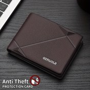 Resim Erkekler için Gerçek Deri Kısa Cüzdan, Geniş Kapasiteli Kart Yuvaları, Tatil Hediyesi Üst Katman Dana Derisi RFID Engelleme Kredi Kartı Tutucu Taşınabilir Nakit İş Ofis Günlük Kullanım Yıldönümü Doğum Günü Sevgililer Günü Hediye Baba Günü Hediyesi 