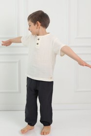 Resim Cuckoo Cotton Müslin Pantolon Çocuk Antrasit 