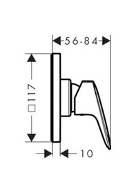 Resim Hansgrohe Logis Tek Kollu Duş Bataryası, Ankastre - 71604000 Gri 