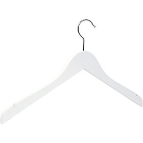 Resim Nyn Ahşap Askı Şık Elbise Gömlek Askısı Beyaz Renk 100 Adet Beyaz 