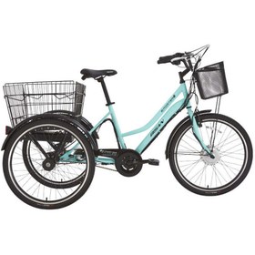 Resim Bisan BİSAN e-PORTER ÜÇ TEKERLİ ELEKTRİKLİ BİSİKLET 44CM V 24 JANT 3 VİTES TURKUAZ SİYAH 