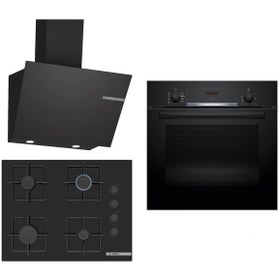 Resim Bosch HBF534EB3T -POP7C6P30O-DWK66PJ60T Siyah 3lü Ankastre Set 295 
