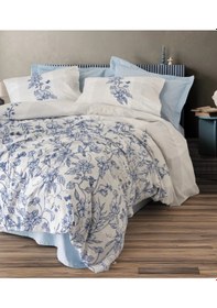 Resim Cotton Box Modeline Ranforce Linora Mavi Tek Kişilik Nevresim Takımı Açık Mavi 