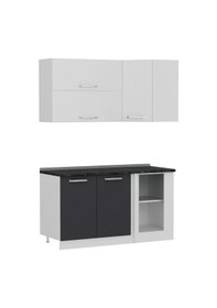 Resim Minar 150cm Köşe Mutfak Dolabı - Beyaz/antrasit K150-a2 