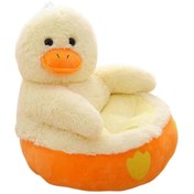 Resim Plush Cartoons Small Sofa Chair Children Living Room Soft Duck Seat Cushion 