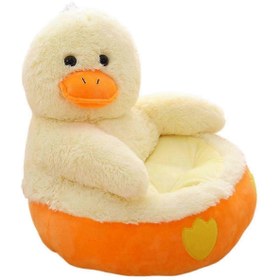 Resim Plush Cartoons Small Sofa Chair Children Living Room Soft Duck Seat Cushion 