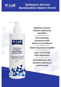 Resim W-Lab Kozmetik Epilasyon Sonrası Nemlendirici Bakım Kremi 200 ML 