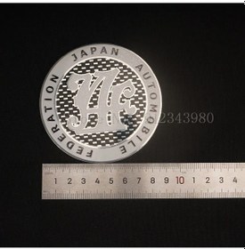 Resim Karbon-3d -styling Kırmızı Mavi Siyah Karbon Jaf Japonya mobil Federasyonu Jdm Gövde Amblem Rozeti Etiket A3 A4l 