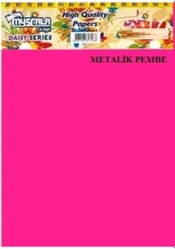 Resim Özkan Defter A4 100 Yaprak Bloknot Myscala Kareli Metalik Pembe 