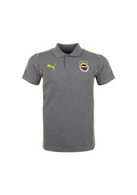 Resim 77829613 Fenerbahçe Lisanslı 2024/25 A Takım Polo Yaka Gri T-shirt Gri 
