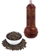 Resim BAZAAR 4 Kahve Ve Baharat Değirmeni Osmanlı Motifli + 250 Gr Tane Karabiber 