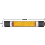 Resim LXV-PRO-BC Duvar Tipi 2000 W Dış Mekan Elektrikli Infrared Isıtıcı Luxeva