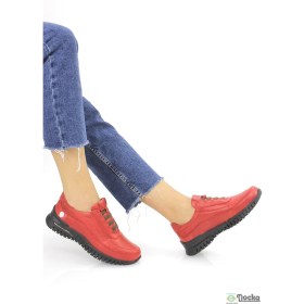 Resim Mammamia Kadın Günlük Spor Tarz Ortopedik Hakiki Deri Bağcıksız Ayakkabı M26/KA3455 