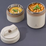 Resim Aryıldız Bento Katlı Lunch Box Beige 620 ml 