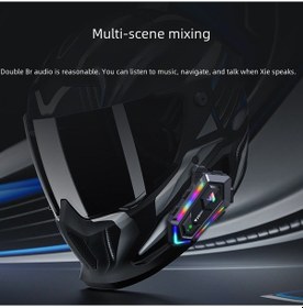 Resim Vkemall Y20max Intercom Bluetooth Kask Kulaklığı 2'si 1 Arada Etiket Tek Paket 