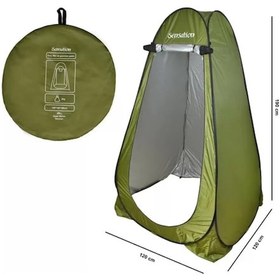 Resim Duş Wc Giyinme Kabini Kamp Alanı Çadırı Otomatik Açılır 