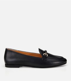 Resim Hotiç Kadın Deri Siyah Toka Detaylı Klasik Loafer 01ayh321340a100 01ayh321340a100 