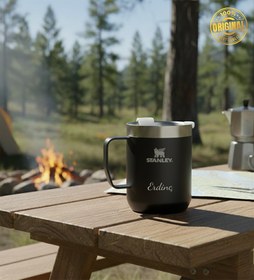 Resim Kişiye Özel Stanley Siyah Kamp Kupası Classic Legendary 0.23L 