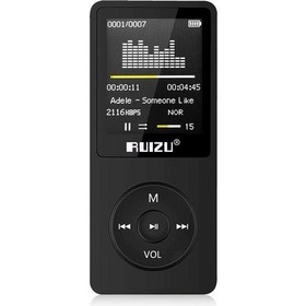 Resim Ruizu X02 Ultra İnce MP3 Çalar 4GB FM Radyo Siyah 