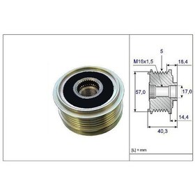Resim VALEO 588043 ALTERNATÖR KASNAĞI ACCENT ERA 07-11 ACCENT ERA ACCEN 