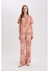 Resim DeFacto Regular Fit Desenli Kısa Kollu Gömlek C9621AX25SPOG269 