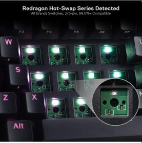 Resim Redragon K530 Pro Draconic%60 Bt Türkçe Q Klavye/kablolu / 2,4 Gh 