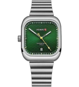 Resim Bosphorusboutique02 Kare Erkek Kuvars Saat Curren 8460 Çelik Kayış, Beyaz Kabuk Yeşil, 88g Çok Renkli 