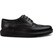 Resim Deery Hakiki Deri Siyah Oxford Günlük Erkek Ayakkabı 