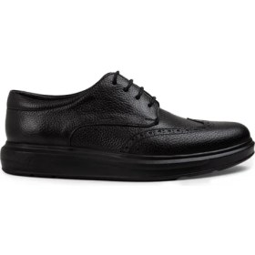 Resim Deery Hakiki Deri Siyah Oxford Günlük Erkek Ayakkabı 