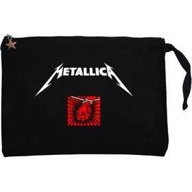 Resim Metallica St. Anger Siyah Clutch Astarlı Cüzdan / El Çantası - Siyah 