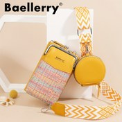 Resim Baellerry Kadın Mini Crossbody Çanta ile Canlı Sarı ve Turuncu Zıplayan Askı - Şık Sentetik Omuz Çantası, Ayarlanabilir Askı, Fermuar Kapatma, Günlük Kullanım için Mükemmel, Rahat Aksesuar | Zıplayan Desenli Çanta | Sentetik Çanta, Baellerry 