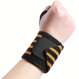 Resim Unisex Spor Bilek Sarğı, Ayarlanabilir Sıkıştırma Desteklik, Polyester Lif, Kancalı ve Düğmeli Kapatma, Makine Yıkamalı, Fitness ve Antrenman Bilek Koruyucu, Bir Beden Büyük Almayı Öneriyoruz 