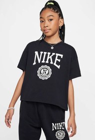 Resim Nike G NSW TEE GRAPHIC STAR Siyah Kız Çocuk Kısa Kol T-Shirt 