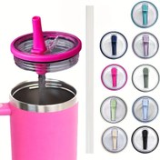 Resim 1 adet, 40oz Yeniden Kullanılabilir Pipet Kapağı - Seyahatçi için Sızdırmaz Kapak, Dayanıklı PPSU Malzeme, Spor ve Dış Mekan Aktiviteleri için Mükemmel, Harika Noel Hediyesi 