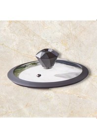 Resim Diamond Silikon Kenarlı 20 Cm Cam Tencere Kapak Ve Elmas Model Te 