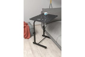 Resim Depolife Yükseklik Ayarlı Laptop Sehpası Kahvaltı Ders Çalışma Bilgisayar Ofis Yemek Çocuk Masası Metal Ayak 