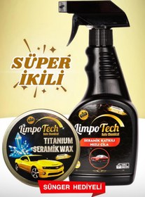 Resim LİMPOTECH TITANIUM SERAMİK Wax 150 Ml \u002Fseramik Katkılı Hızlı Ve Pratik Cila 500ML waxcila 