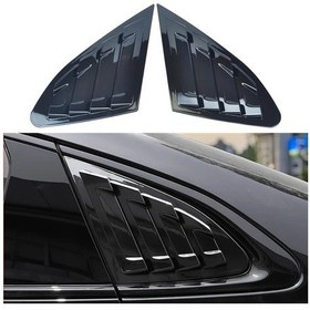 Resim Motion003 2016 2024 Malibu İçin 2 Adet Parlak Siyah Baskılı Arka Yan Pencere Kapak Güneşlik Abs Spor Aksesuar 