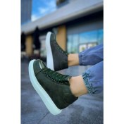 Resim shoecide Sho267 Bağcıklı Yüksek Taban Cbt Roma Mirror Erkek Spor Bot Hakı 