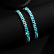 Resim 1 Unisex Moda Dikdörtgen Tenis Bilekliği, Şık Bohem Tarzı Bakır Alaşım Hipoalerjenik -Oksidasyon Bilezik, Sevgililer Günü, Karnaval, Şükran Günü, Noel, Tatil, Seyahat ve İlkbahar ve Yaz Günlük Kullanım İçin Mükemmel Takı Hediyesi 