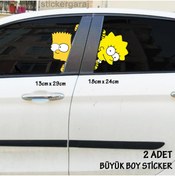 Resim Automod kız erkek sağ sol cam uyumlu cam sticker yeni nesil büyük boy etiket 2li 
