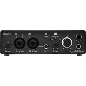 Resim Steinberg IXO22 - Mobil Uyumlu 2x2 USB Ses Kartı (Siyah) 