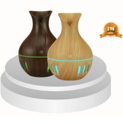 Resim MKR Ahşap Desenli 130 ml Aromaterapi Difüzör Sessiz ve USB Bağlantılı 