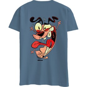 Resim Courage Dog - Regular T-Shirt - Mavi / 2XL 