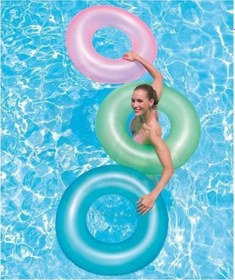 Resim Bestway Fosforlu Şişme Simit 76 Cm Çok Renkli 