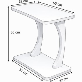 Resim Entrea Design C Ayaklı Laptop Sehpası, Koltuk Sehpası, Kahvaltı Masası, Çalışma Sehpası 