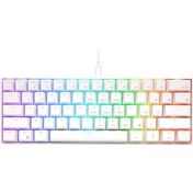 Resim Rk Royal Kludge Rk61 Wired 60% Mechanical Gaming Keyboard Rgb Backlit Blue Switch White Optik 